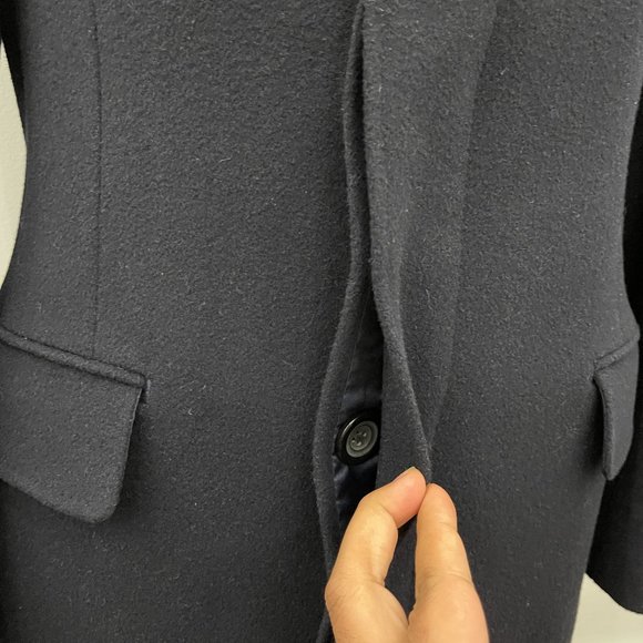 TM Lewin Chesterfield overcoat Navy size 36S - Picture 5 of 16